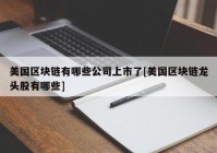 美国区块链有哪些公司上市了[美国区块链龙头股有哪些]